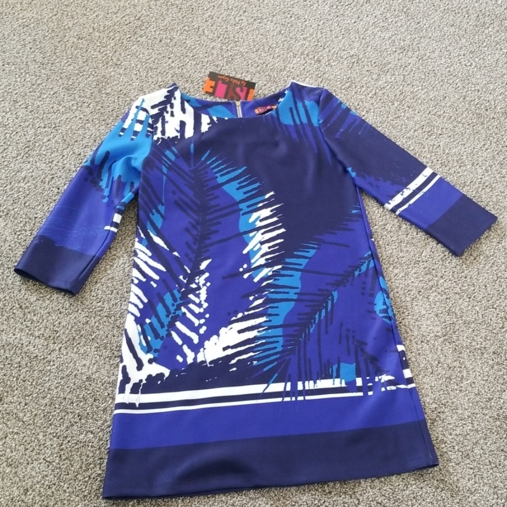 Isle by Melis Kozan Blue Bamboo Dress